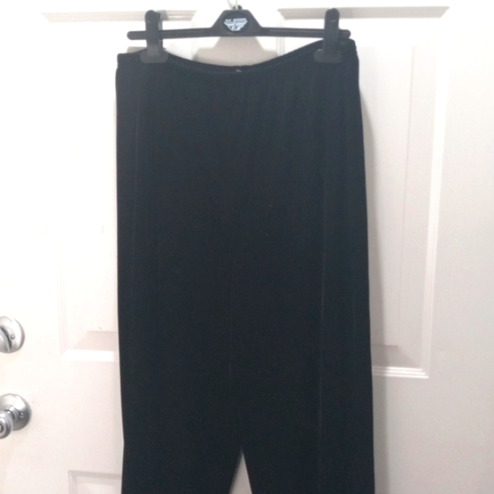 Teddi Black Velveteen Pants Sz L
